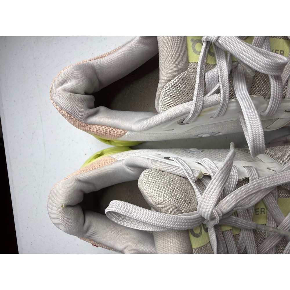On Cloudflyer Womens Running Shoes White Lime Green‎ Peach Sneakers Low Top - Picture 6 of 16